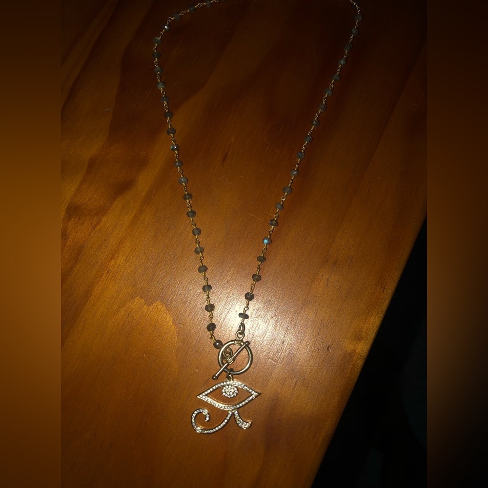 Whitley V front Toggle Necklace.